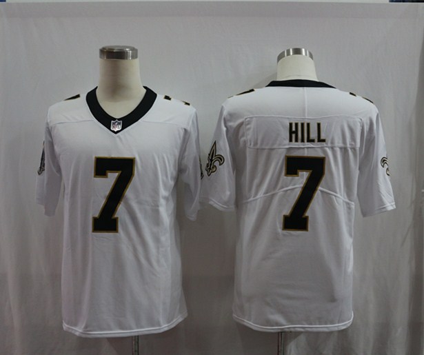 Men's New Orleans Saints Taysom Hill #7 White Jersey